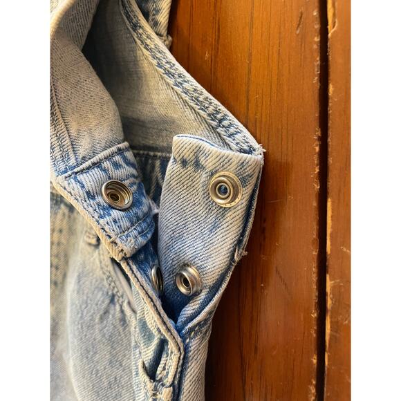 Old Navy Girls Medium Overall Denim Dress Adjustable Straps Light Wash Pockets - Picture 7 of 13
